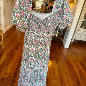 Floral Smocked Maxi Dress ANNA CATE
